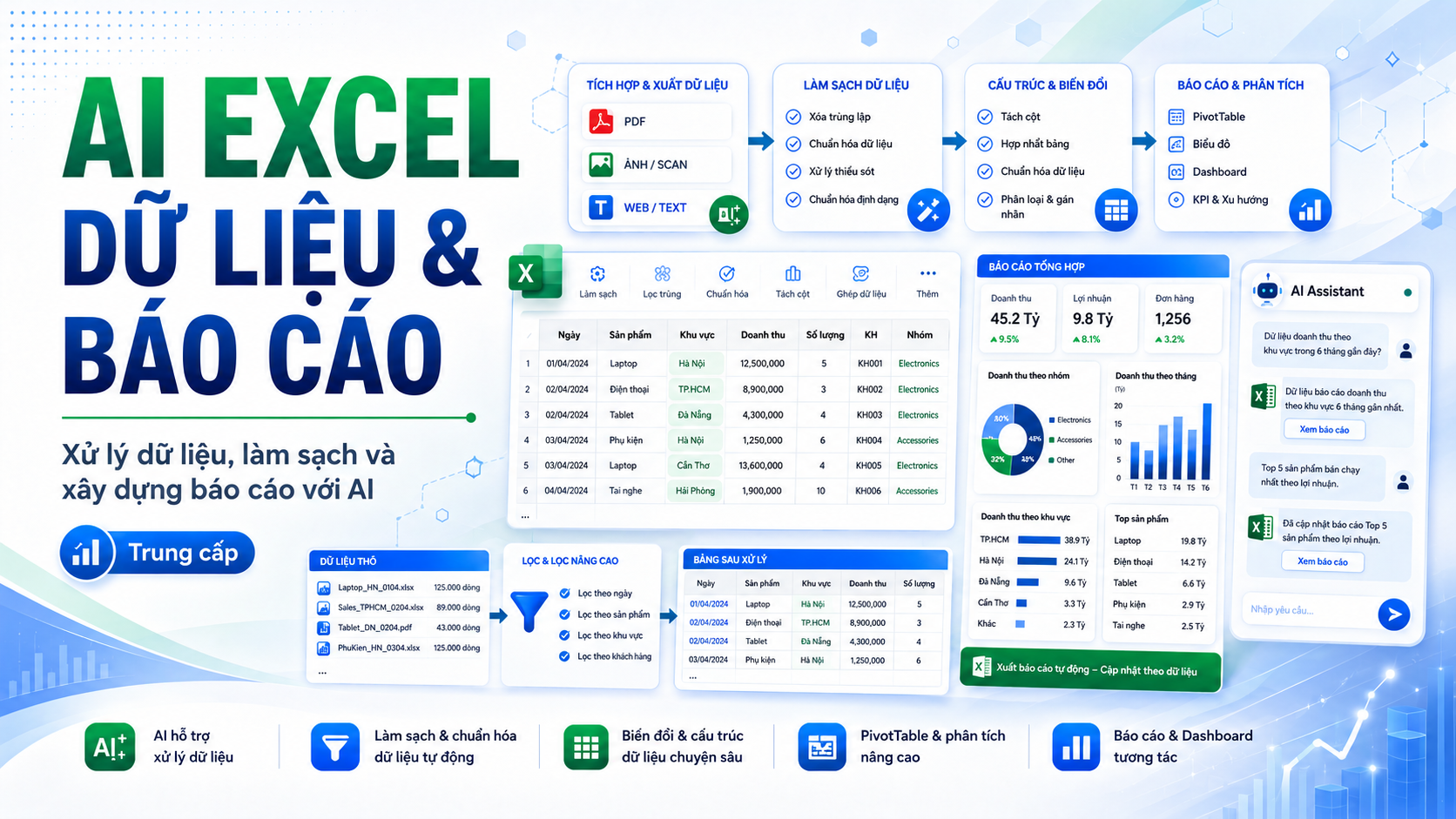 AI for Excel Data Processing and Reporting